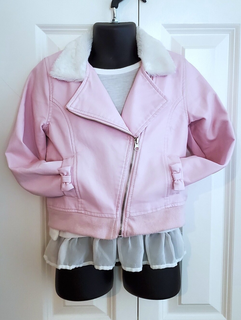 Little Lass Toddler Girl's 2 Piece Moto Style Jacket & Tunic Set